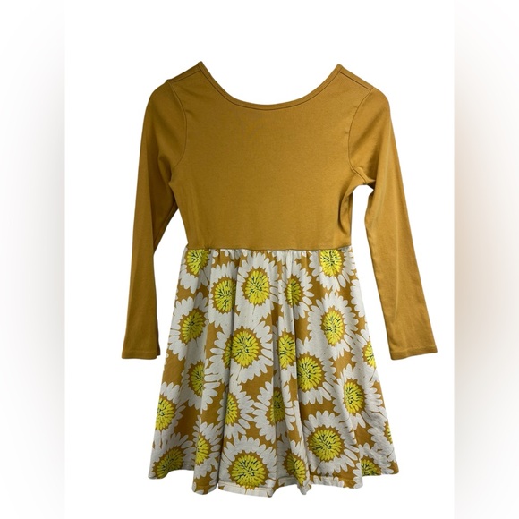 Tea Collection Other - Tea Collection Mustard Yellow Flower Twirl Dress Girls 16